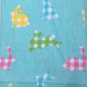 Isaac Mizrahi bunny dish towels set of two NWT all cotton in cheerful colors.